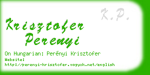 krisztofer perenyi business card